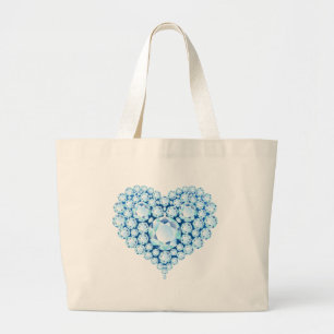 Blue Sapphire Heart Gems Jumbo Tygkasse