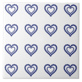 Blue Sapphire Heart Kakelplatta