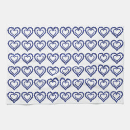 Blue Sapphire Heart Kökshandduk