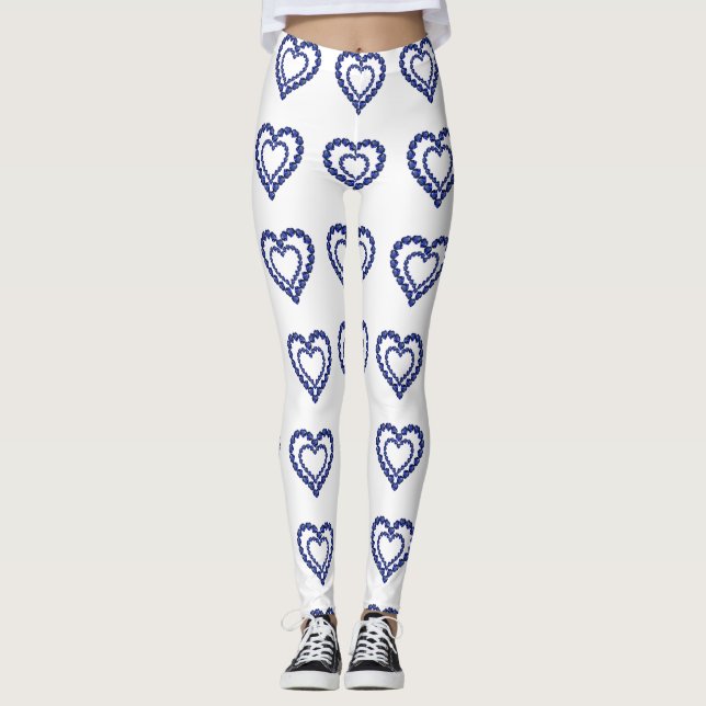 Blue Sapphire Heart Leggings (Framsida)