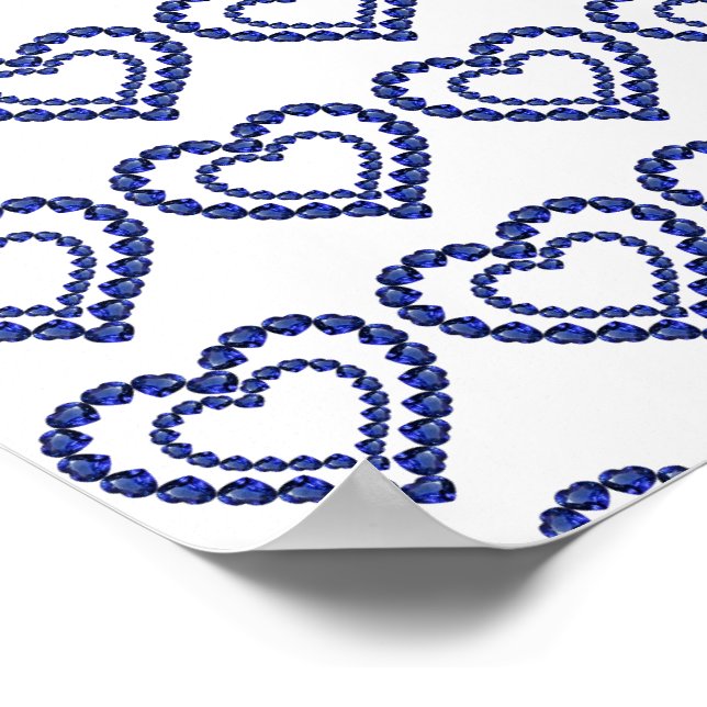 Blue Sapphire Heart Poster (Hörn)