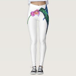 BLUE SAPPHIRE HUMMINGBIRD-legeringar Leggings