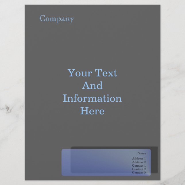 Blue Sapphire Letterhead (Framsida)