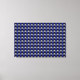 Blue Sapphire Mönster Design Canvastryck