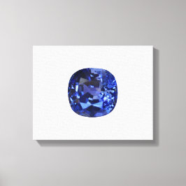 Blue Sapphire Mönster Design Canvastryck