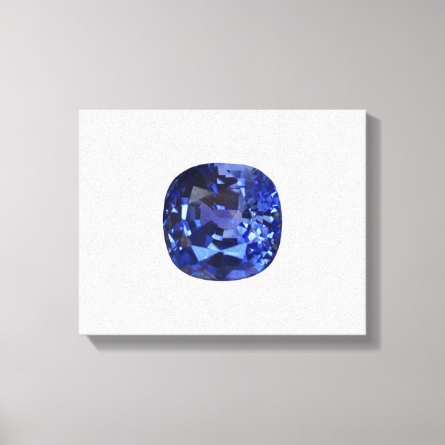 Blue Sapphire Mönster Design Canvastryck (Framsida)