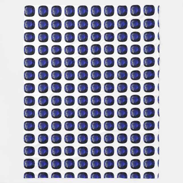 Blue Sapphire Mönster Design Fleecefilt (Framsidan)