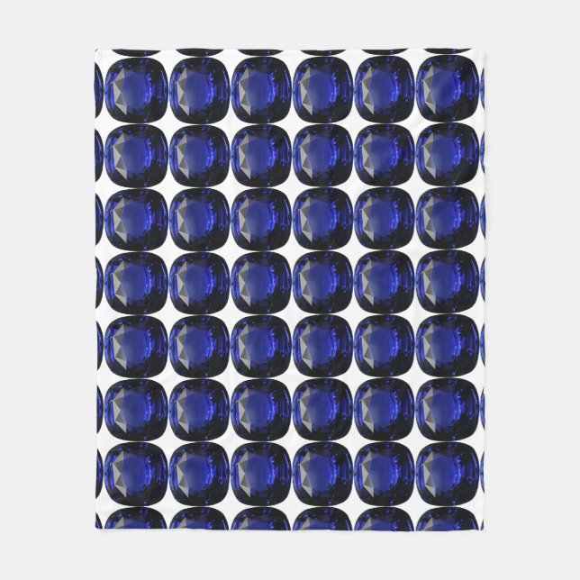 Blue Sapphire Mönster Design Fleecefilt (Framsidan)