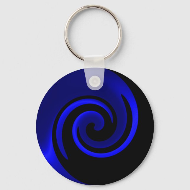 Blue Sapphire Swirl-nyckelkedja Nyckelring (Framsida)