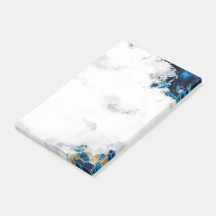 Blue Sapphire Watercolor Geode Post-it Block
