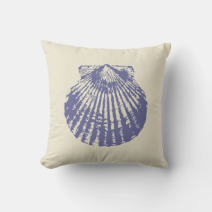 Blue Scallop-Snäcka Kudde