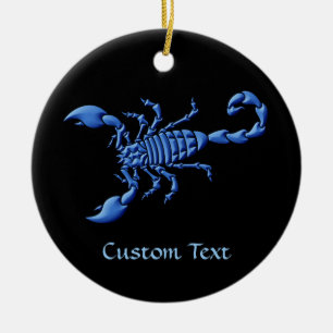 Blue Scorpion Julgransprydnad Keramik