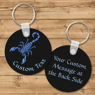 Blue Scorpion Keychain Nyckelring