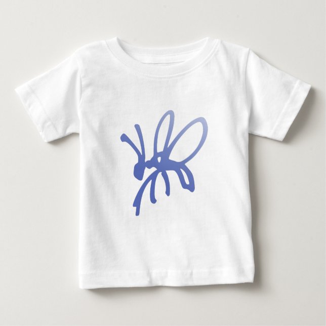 Blue Scribble Kryp Tee Shirt (Framsida)