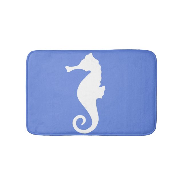 Blue Seahorse Bath Mat Badrumsmatta (Framsidan)