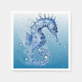 Blue Seahorse Napkins Pappersservett