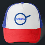 Blue Search Magnifying Glass Keps<br><div class="desc">Blue Search Magnifying Glass</div>