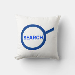 Blue Search Magnifying Glass Kudde