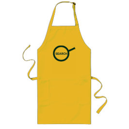 Blue Search Magnifying Glass Långt Förkläde