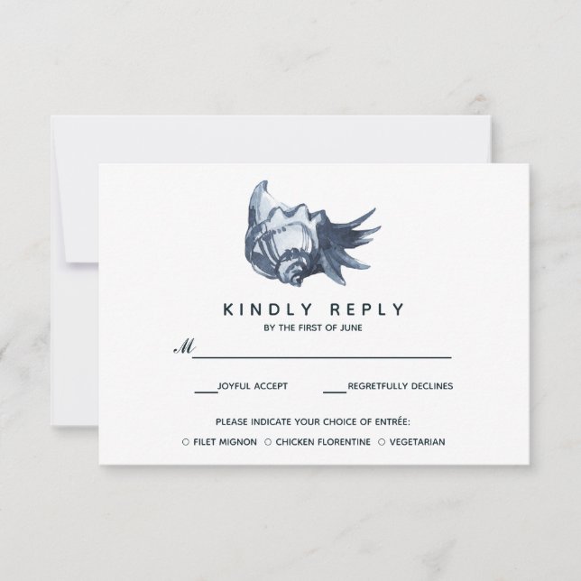 Blue Seashell | Bröllop OSA med måltid (Framsida)