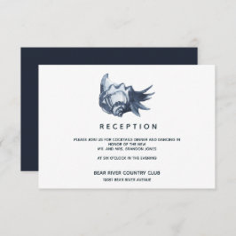 Blue Seashell | Bröllopsmottagning Inbjudningar