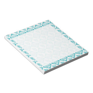 Blue Seashell Diamond Nautical Beach Anteckningsblock