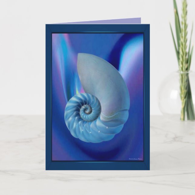Blue Seashell-kort Kort (Framsida)