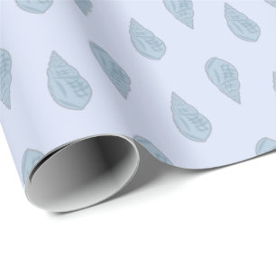 Blue Seashell Mönster . Presentpapper