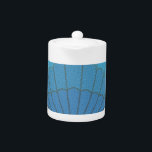 Blue Seashell Mosaic<br><div class="desc">En teckning av ett årstidsbrott. Mosaic stil formgivning i blå nyans.</div>