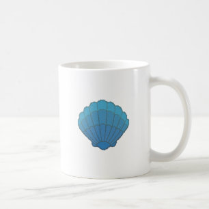 Blue Seashell Mosaic Kaffemugg