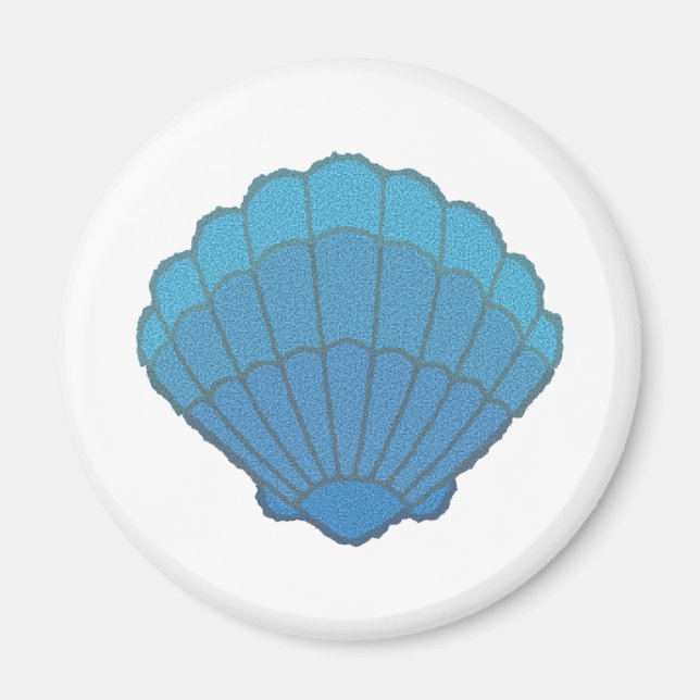 Blue Seashell Mosaic Magnet (Framsidan)