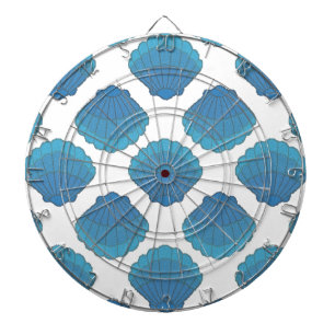 Blue Seashell Mosaic Mönster Piltavla