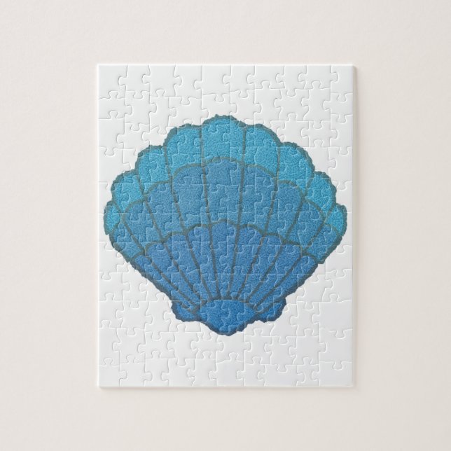 Blue Seashell Mosaic Pussel (Vertikal)