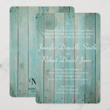 Blue Seashell på Wood Beach Wedding
