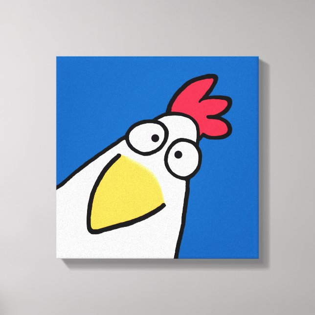 Blue SERIOUS CHICKEN AV Sandra Boynton Canvastryck (Framsida)