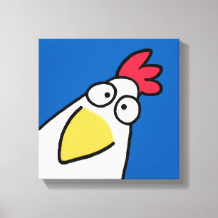 Blue SERIOUS CHICKEN AV Sandra Boynton Canvastryck