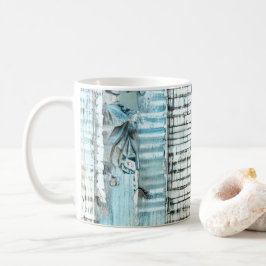 Blue Shabby chic Rand Kaffemugg