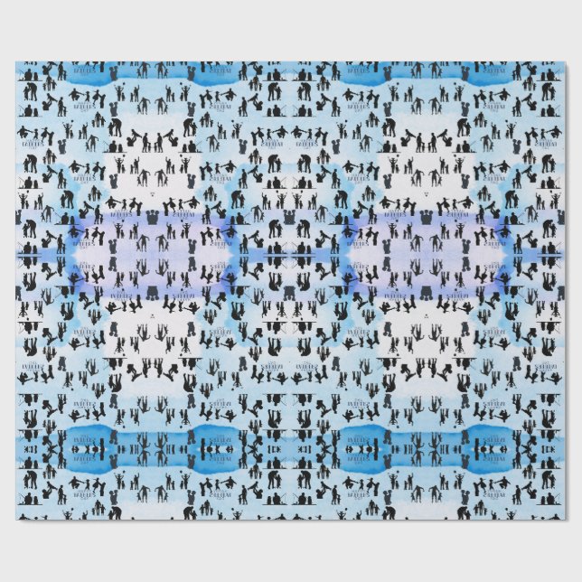 Blue Shadow Fars dag Presentpapper (Platt)