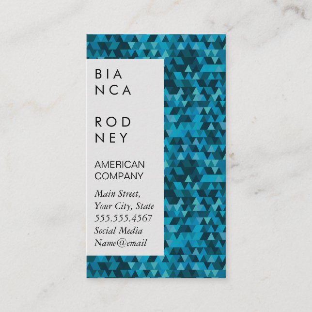 Blue Shapes Corporate Visitkort (Framsida)