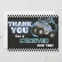 Blue Shark Monster Lastbil Tackkort Tack Kort
