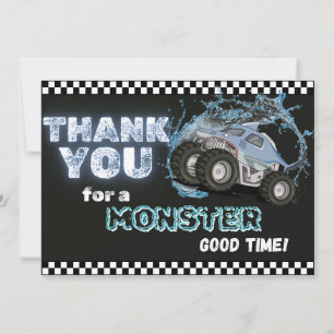 Blue Shark Monster Lastbil Tackkort Tack Kort