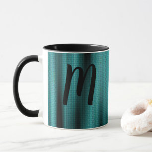 Blue Sheen Struktur personalize Monogram Mugg