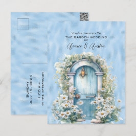 Blue Shimmer Garden Door Daisy Vykort