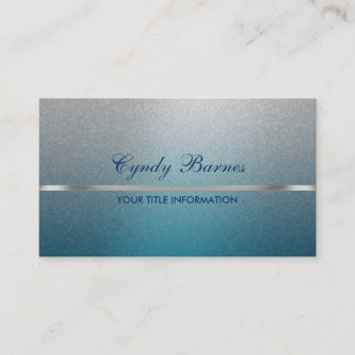 Blue Shimmer med Silver Affärskort Visitkort