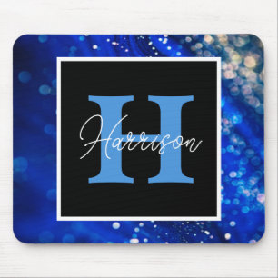 Blue Shimmer Namn & Monogram Musmatta