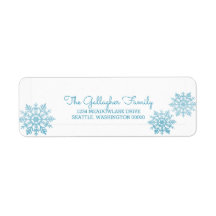 Blue Shimmering Chic Snowflake Helgdag