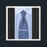 Blue Shirt och Tie Manar Kostym Napkins Pappersservett<br><div class="desc">*Anpassa dina blöjor genom att lägga till text.</div>