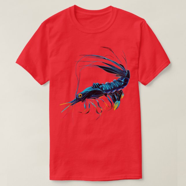 Blue Shrimp TShirt T Shirt (Design framsida)