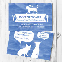 Blue Silhouette Hund Grooming Möte påminnelse