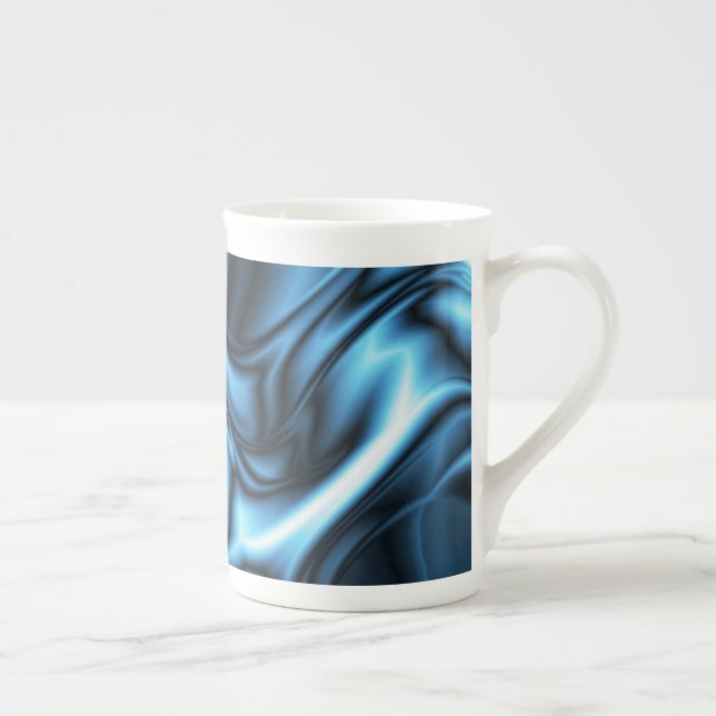 Blue Silk wave Benporslin Mugg (Höger)